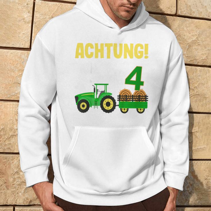 Children's 4Th Birthday Achtung Ich Bin Schon 4 Jahre Tractor Tractor Kapuzenpullover Lebensstil