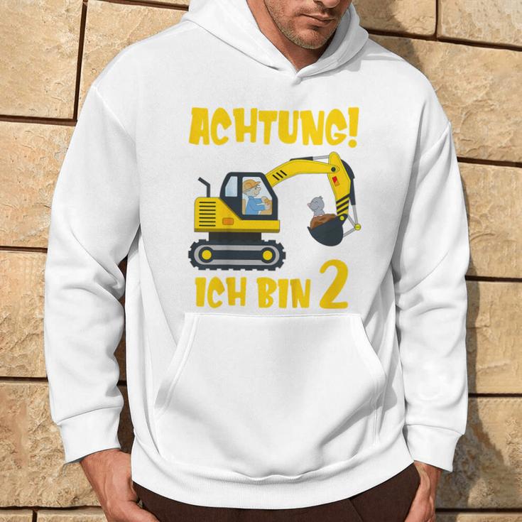 Children's Achtung Ich Bin 2 Jahre Alt Bagger Zum 2Nd Birthday Boys Kapuzenpullover Lebensstil