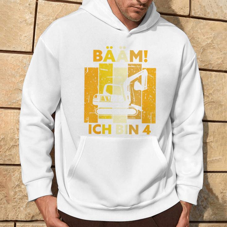 Children's Bäm Ich Bin 4 4 Jahre Boys 4Th Birthday Digger Kapuzenpullover Lebensstil