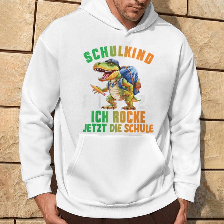 Children's Schulkind 2024 Cool Dino Ich Rocke Jetzt Die Schule Boys' Kapuzenpullover Lebensstil