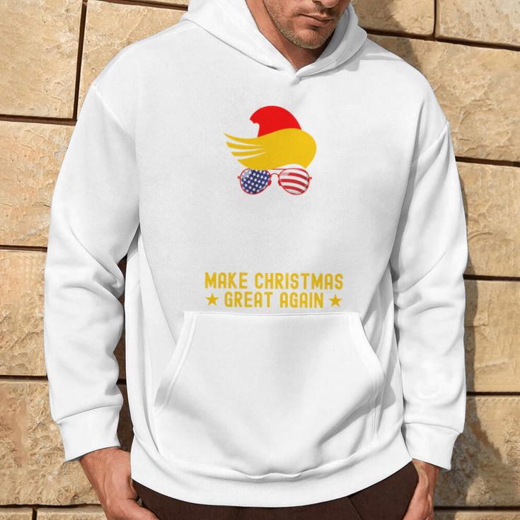 Make Christmas Great Again Lustiges Weihnachtsmanngesicht Kapuzenpullover Lebensstil