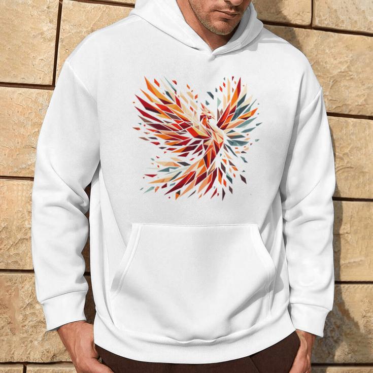 Cooles Phönix-Vogel-Symbol Im Kubismus-Kunst-Stil Weihnachten Kapuzenpullover Lebensstil