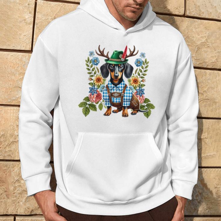 Dachshund Lederhosen Und Trachtenhemd Trachten Ersatz Bavarian Kapuzenpullover Lebensstil