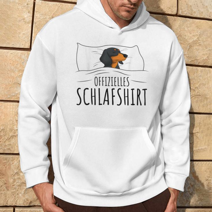 Dachshund Pyjama With Writing “Offizielles Schlaf” Idea Kapuzenpullover Lebensstil