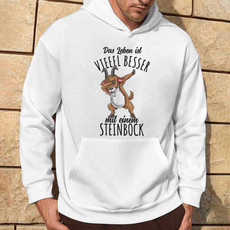 Das Leben Ist Besser Mit Einem Steinbock Kapuzenpullover Lebensstil