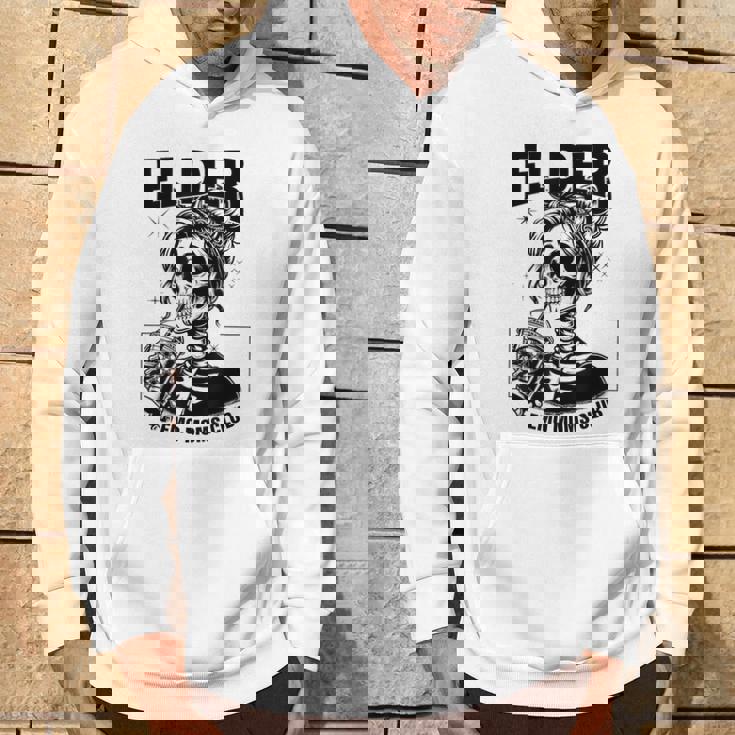 Elder Emo Moms Club Skeleton Hoodie Lifestyle