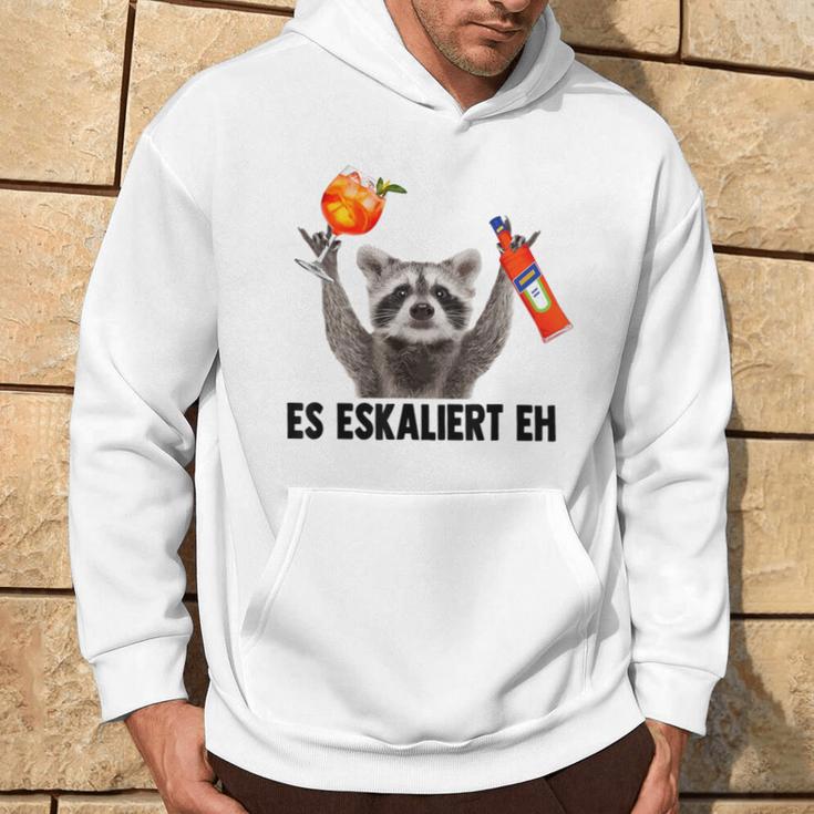 Es Eskaliert Eh X Raccoon Meme Racoon X Pedro Spritz Kapuzenpullover Lebensstil