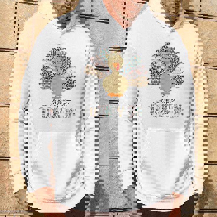 Happy Turkey Day Cute Turkey Thanksgiving Hoodie Lifestyle