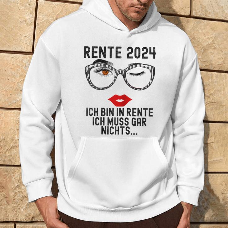 Ich Bin In Rente Ich Muss Gar Nichts 2024 Rentnerin Kapuzenpullover Lebensstil