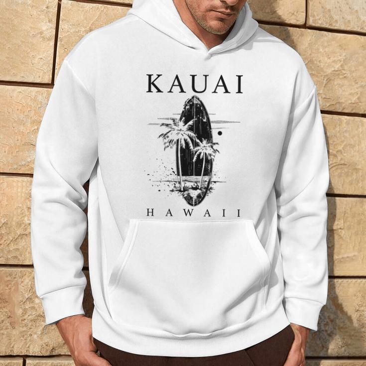 Kauai Hawaii Surfintage Surfer Gray Kapuzenpullover Lebensstil