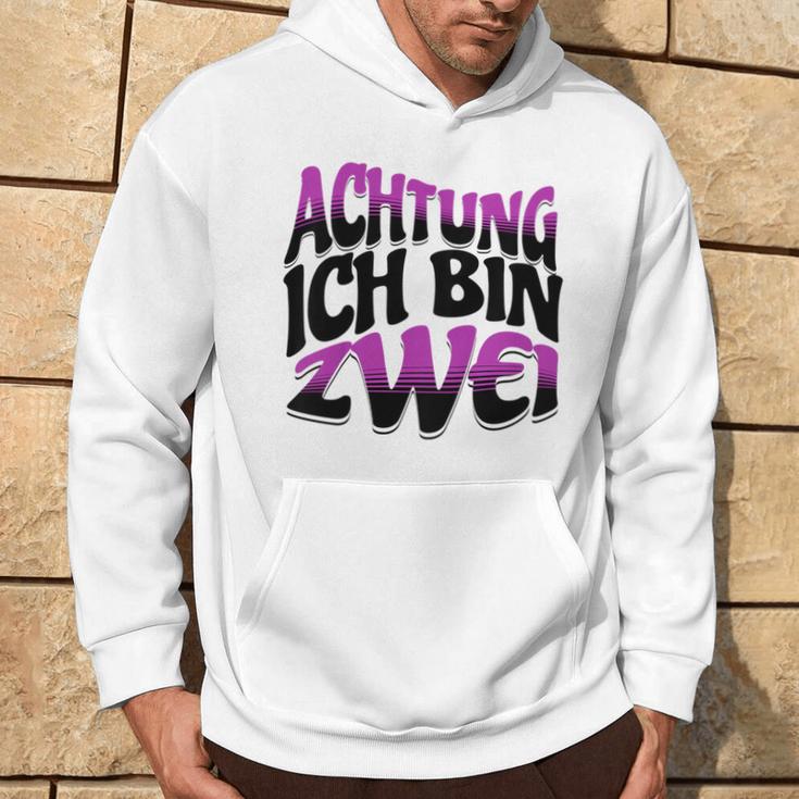 Kinder Achtung Ich Bin Zwei Geburtstag 2 Geburtstagsfeier Kapuzenpullover Lebensstil