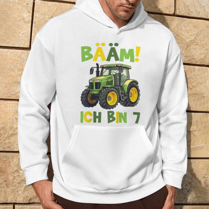 Kinder Bääm Ich Bin 7Ier Jahre Junge 7Th Birthday Tractor Kapuzenpullover Lebensstil