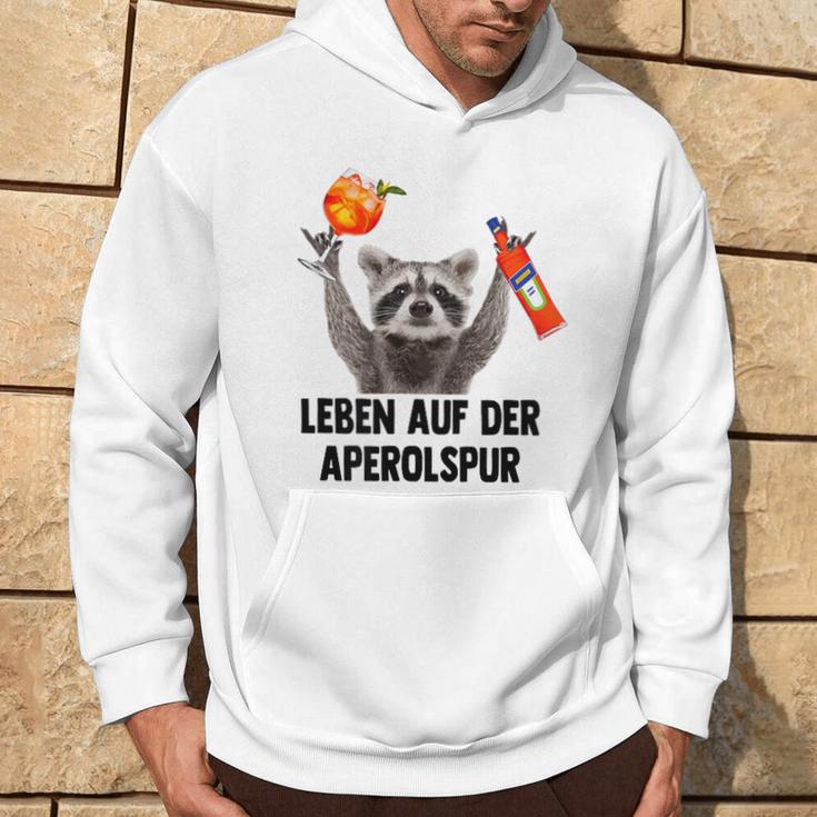 Leben Auf Der Aperolspur Raccoon Meme Racoon Pedro Spritz Kapuzenpullover Lebensstil