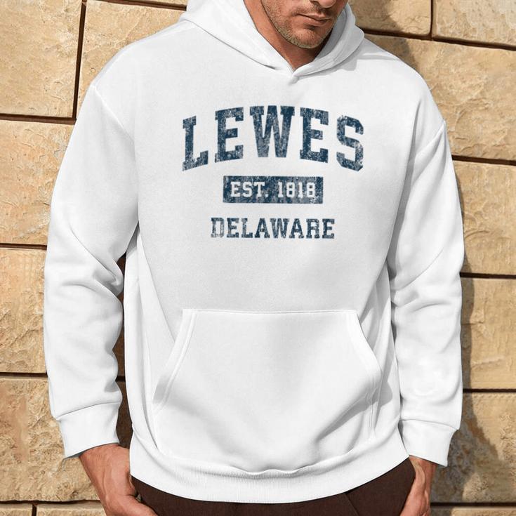 Lewes Delaware Deintage-Sportdesign Marineblau-Druck Kapuzenpullover Lebensstil