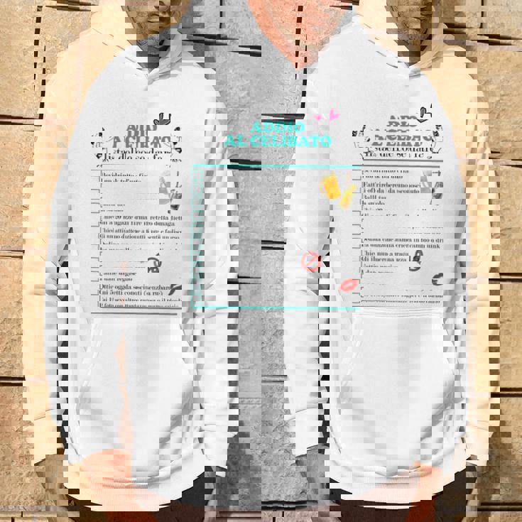Maglia Sposo Addio Al Celibato Lista Delle Cose Da Fare Felpa con cappuccio Estilo de vida