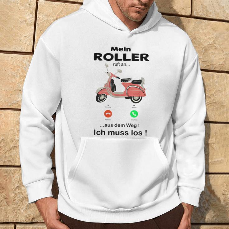 Mein Roller Ruft An Mofa Moped Retro Scooter Gray Kapuzenpullover Lebensstil