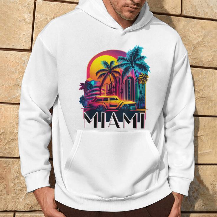 Miami Floridaibrant Colorful Miami Souvenir Kapuzenpullover Lebensstil