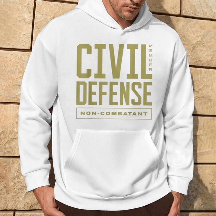 Mitgliedslabel Civil Defense Non Combatant Kapuzenpullover Lebensstil