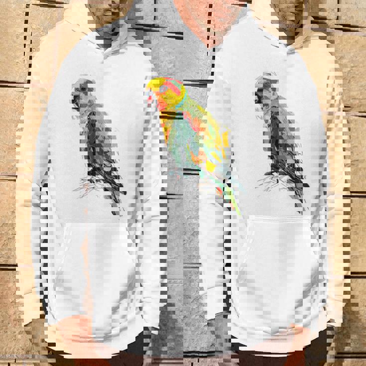 Pittura Astratta Del Pappagallo Dello Zoo Colorato Animale Pappagallo Felpa con cappuccio Estilo de vida