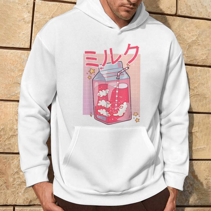 Retro 90S Soft Grunge Japanese Kawaii Strawberry Milk Kapuzenpullover Lebensstil