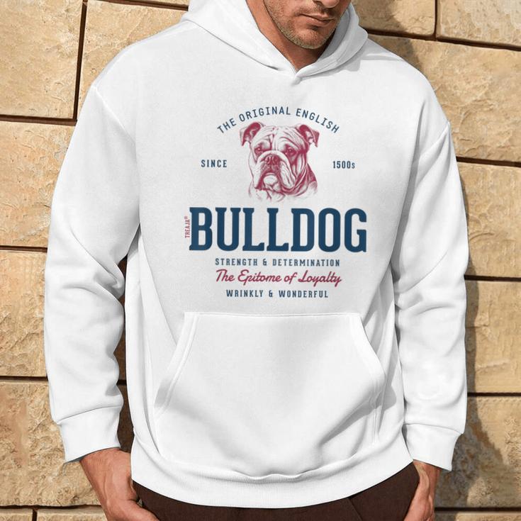 Retro Styleintage English Bulldog Kapuzenpullover Lebensstil