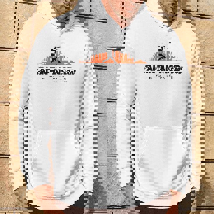 San Francisco Baseball Minimalist Vintage Baseball Lover Hoodie Lifestyle