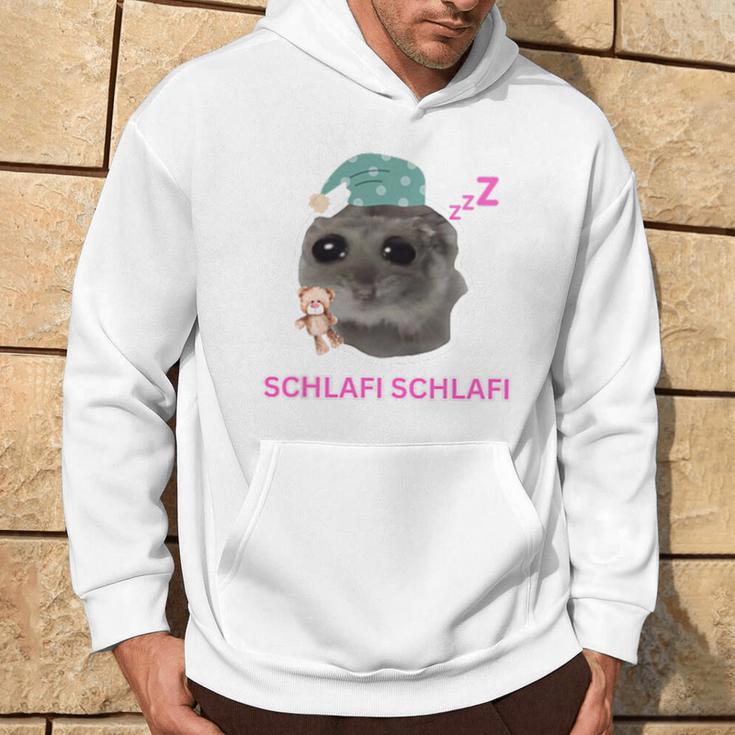 Schlafi Schlafi Sad Hamster Meme Gray Kapuzenpullover Lebensstil