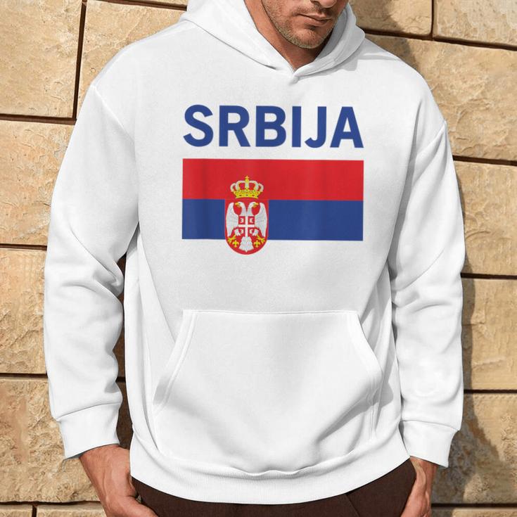 Serbian Flag Football Fan Serbia Srbija Kapuzenpullover Lebensstil