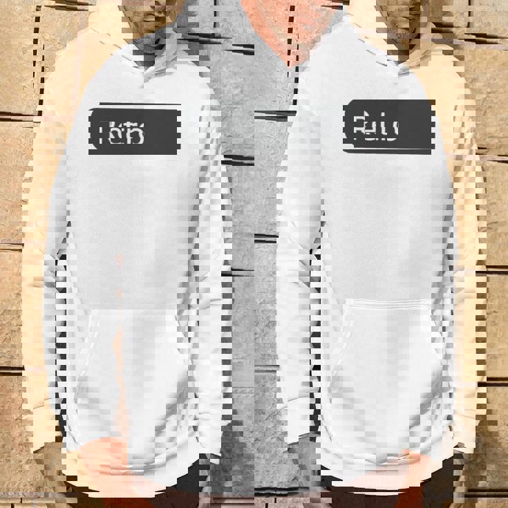 Staff Indietro Nero Adulto Uniforme Testo Bianco Felpa con cappuccio Estilo de vida