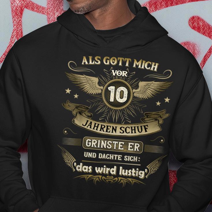 10Th Birthday Als Gott Michor 10 Jahre Schuf Grinste Er Grins Kapuzenpullover Lustige Geschenke