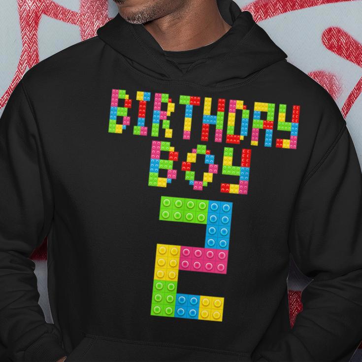 2 Geburtstag 2 Jahre Alter Junge Bausteine Bricks Boys Kapuzenpullover Lustige Geschenke