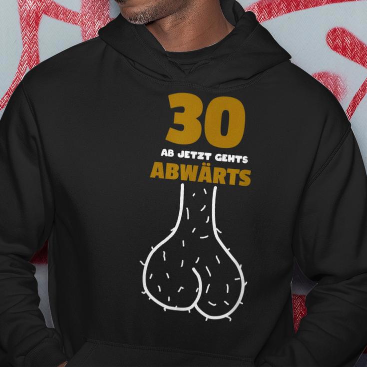 30 Ab Jetzt Gehts Abwärts Birthday Humour Kapuzenpullover Lustige Geschenke