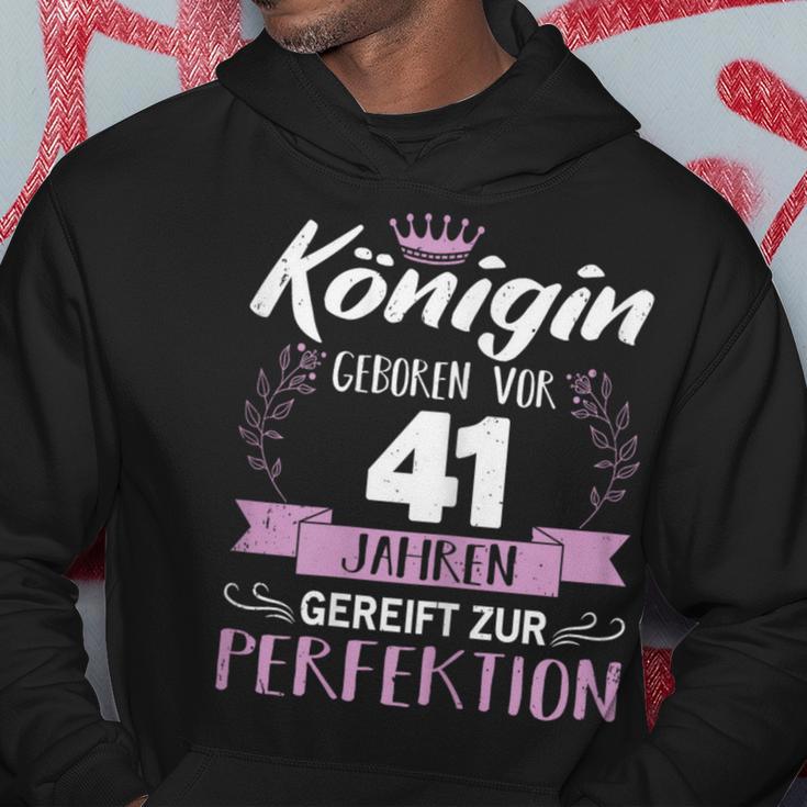 41 Geburtstag Frau Königin 41 Jahre Geburtstagsgeschenk Kapuzenpullover Lustige Geschenke