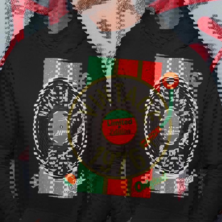 46 Anni Compleanno Uomo Donna 1976Intage Giradischiinile Felpa con cappuccio Regalos divertidos