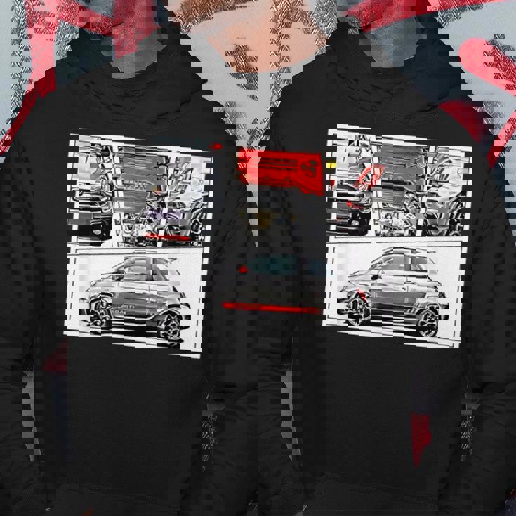 500 695 Italia Elocità Auto Turbo Rally Meccanico Felpa con cappuccio Regalos divertidos