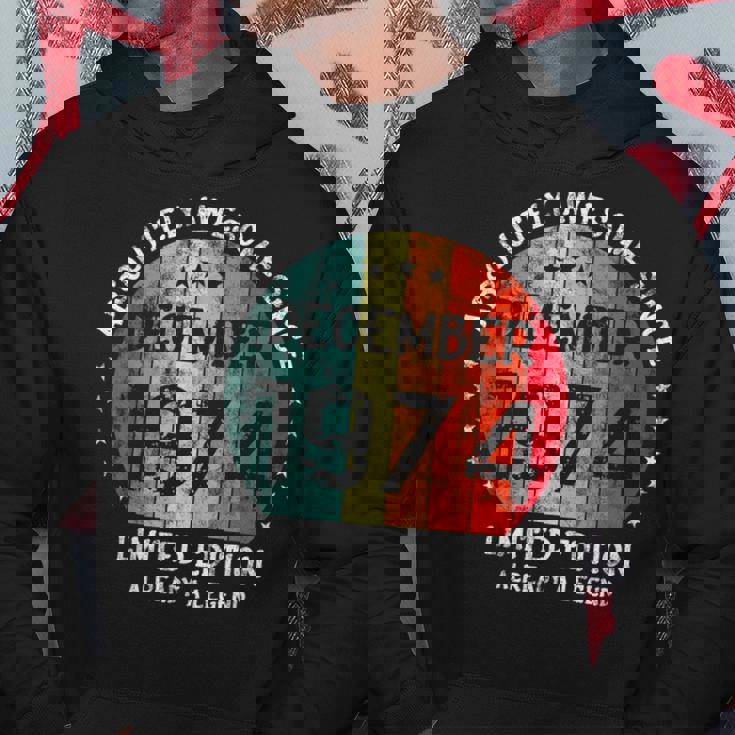 50° Compleanno Assolutamente Fantastico Dal Dicembre 1974 Felpa con cappuccio Regalos divertidos