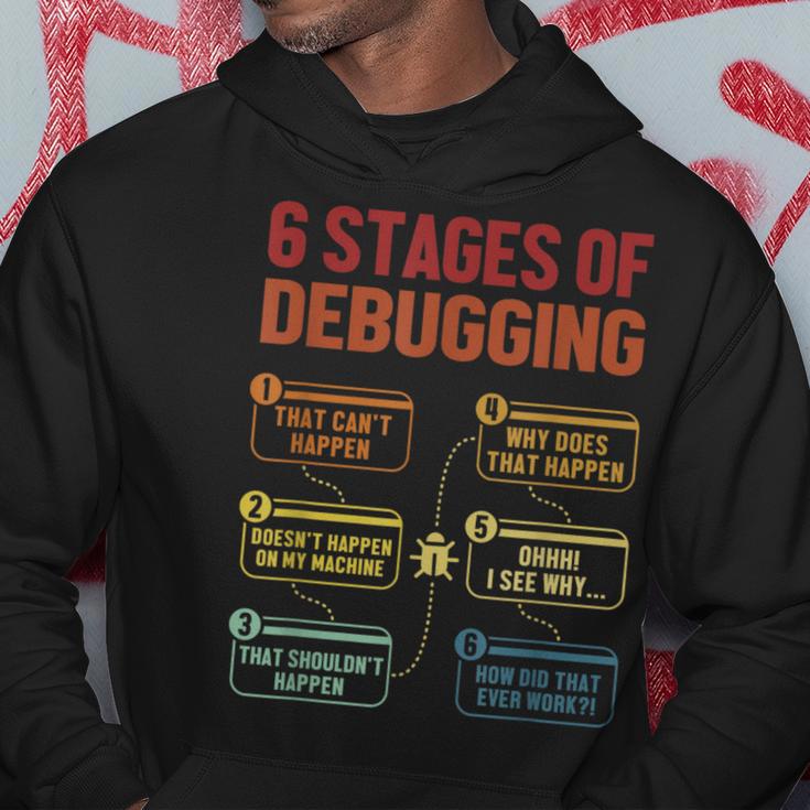 6 Stages Of Debugging Software Engineer Coder Programmer Kapuzenpullover Lustige Geschenke