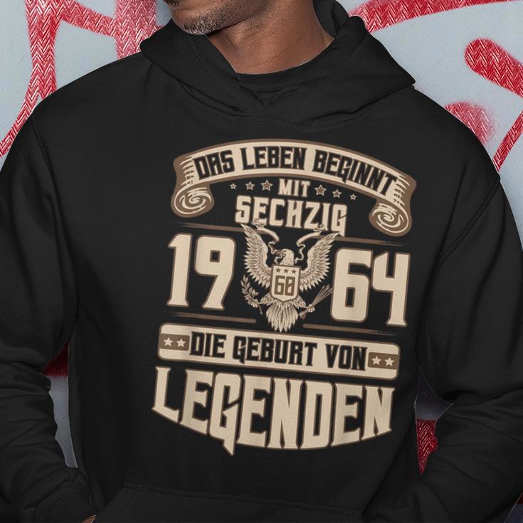 60Th Birthday Life Beginnt Mit 60 Jahrgang 1964 Anniversary Kapuzenpullover Lustige Geschenke