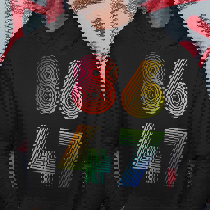 86 47 Anti Trump 8647 Impeach 47 Anti-Trump President Retro Hoodie Unique Gifts