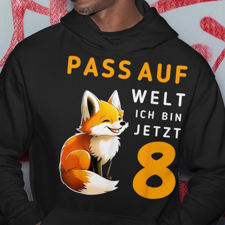 Achte Geburtstag Pass Auf Welt Ich Bin Jetzt 8 Acht Kapuzenpullover Lustige Geschenke