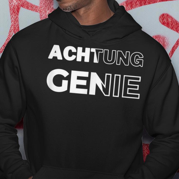 Achtung Genie Kapuzenpullover Lustige Geschenke