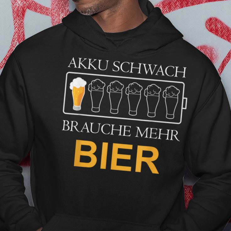 Akku Schwach Brauche Mehr Bier Kapuzenpullover Lustige Geschenke