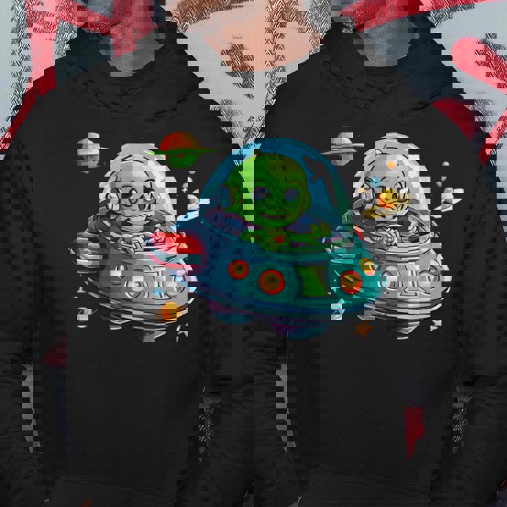 Alien Astronave Extraterrestre Bambini Ragazzo Divertente Alieno Felpa con cappuccio Regalos divertidos