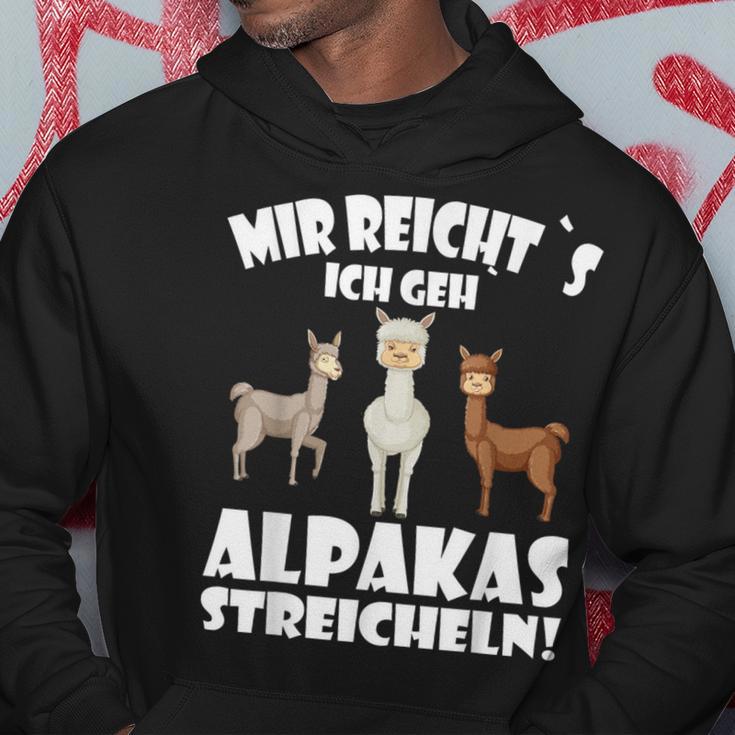 Alpaca And Lamas Mir Reichts Ich Geh Alpakas Streicheln Kapuzenpullover Lustige Geschenke