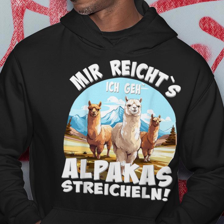 Alpaca And Lamas Mir Reichts Ich Geh Alpakas Streicheln Kapuzenpullover Lustige Geschenke