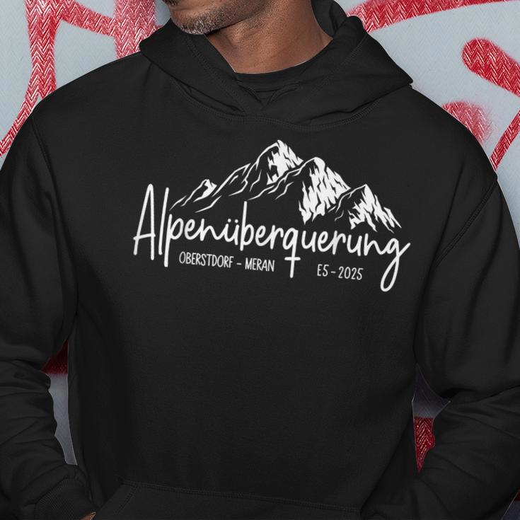 Alpen Überquerung 2025 Alpine Crossing E5 Oberstdorf Merano Kapuzenpullover Lustige Geschenke