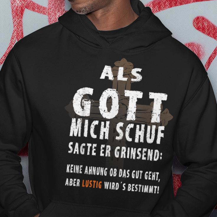 Als Gott Mich Schu Kapuzenpullover Lustige Geschenke