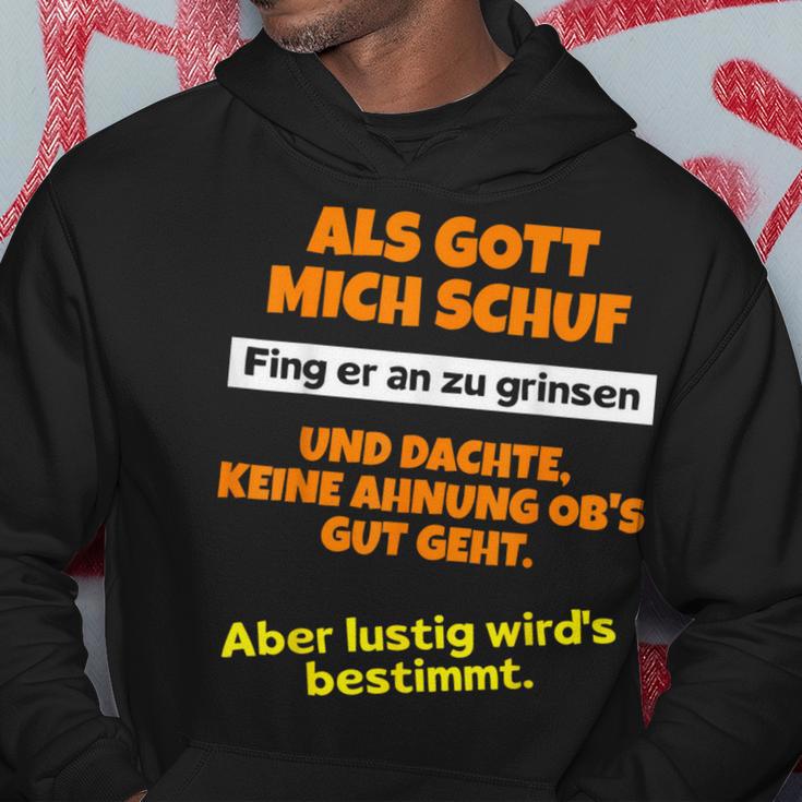 Als Gott Mich Schuf Fing Er An Zu Grinsen Humor Kapuzenpullover Lustige Geschenke