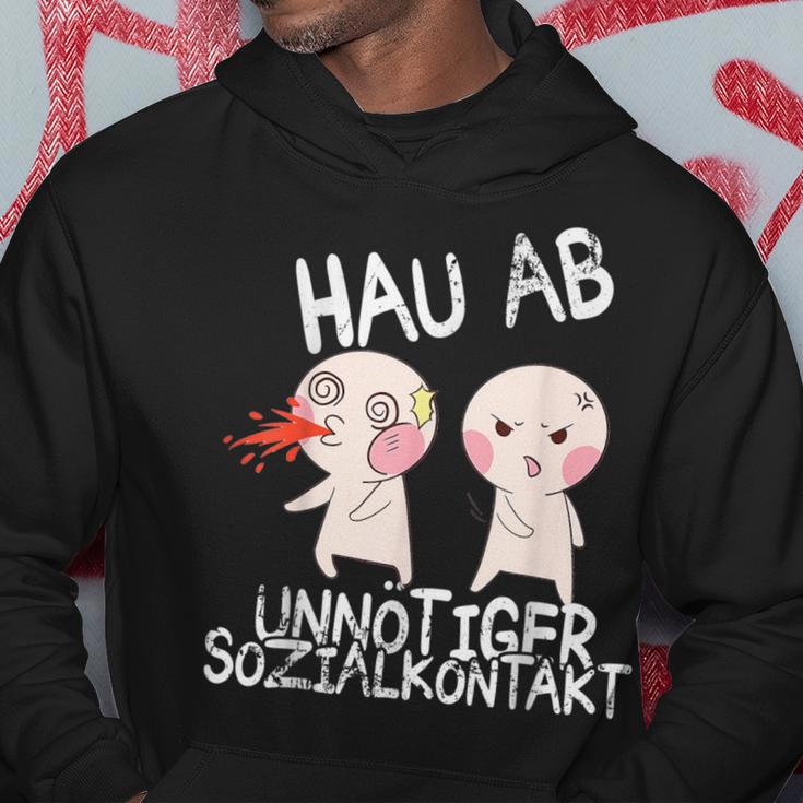 Anime Style Hau Ab Unnötiger Sozialkontakt Kapuzenpullover Lustige Geschenke