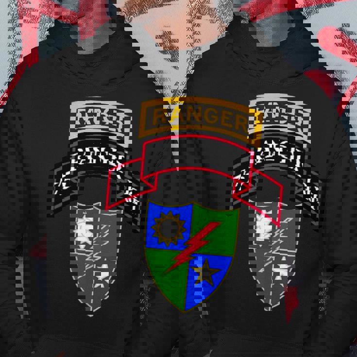 Army Ranger 75Th Ranger Scroll Tab Dui Felpa con cappuccio Regalos divertidos